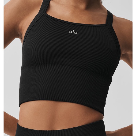 Alo Yoga seamless ribbed favorite bra tank - Picture 1 of 4